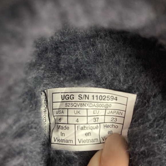 UGG NEW Fluffette Shearling Slide Slippers True Navy Women's Sz 6 Comfy 1102594 - Picture 7 of 8